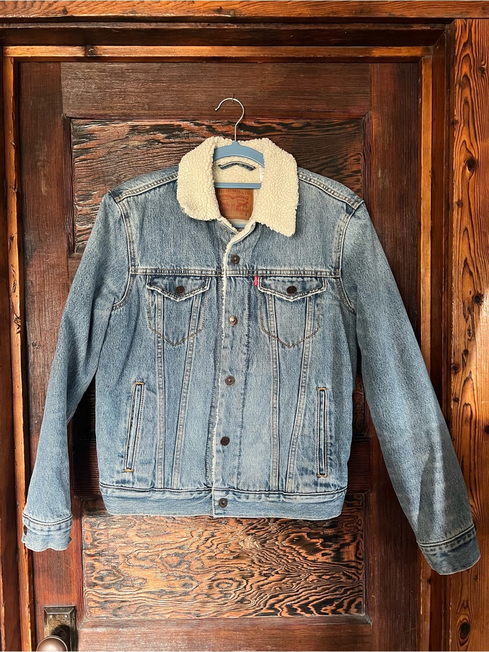 Levi's Light Blue Denim Sherpa-Lined Trucker Jacket